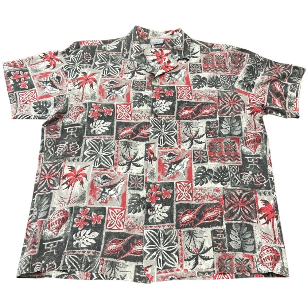 Royal Creations VTG 80s Hawaiian Shirt Large Hawaii Made Tropical Aloha Print